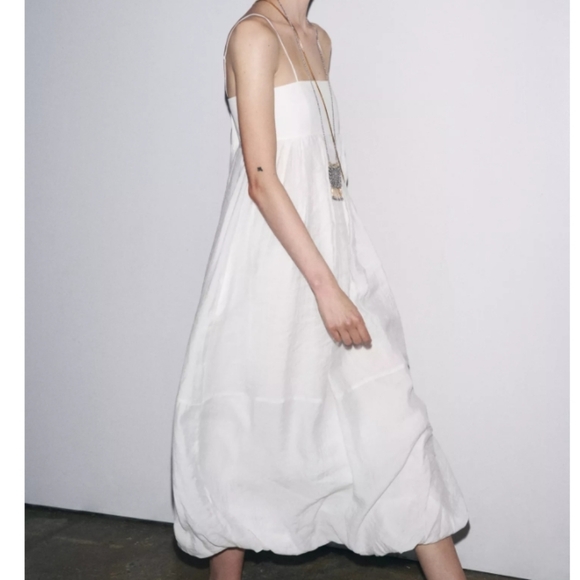 Zara Strapless White Dress - Picture 4 of 6